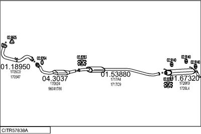 Układ wydechowy MTS CITR57838A002260