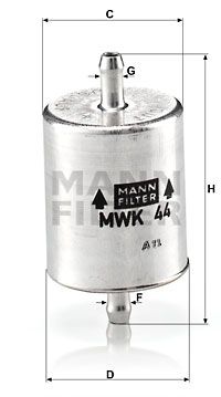Топливный фильтр MANN-FILTER MWK 44 для TRIUMPH SPEED