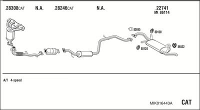 SISTEM DE ESAPAMENT WALKER MIK016443A