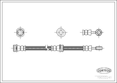 Тормозной шланг CORTECO 19032241 для NISSAN ALMERA