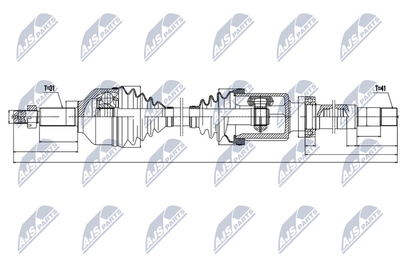 NTY NPW-FR-076 Полуось в сборе для FORD TRANSIT CUSTOM V362 Автобус (F3)