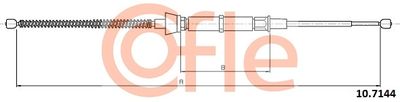 COFLE 92.10.7144 Трос ручного тормоза  для SEAT Mii (Сеат Мии)