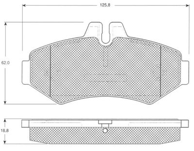BREMSBELAGSATZ SCHEIBENBREMSE MTR MT547 0