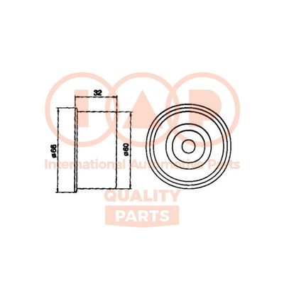 IAP QUALITY PARTS 127-07034 Натяжной ролик ремня ГРМ  для KIA MAGENTIS (Киа Магентис)
