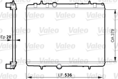 VALEO 735608 Радиатор охлаждения двигателя  для PEUGEOT  (Пежо Ркз)