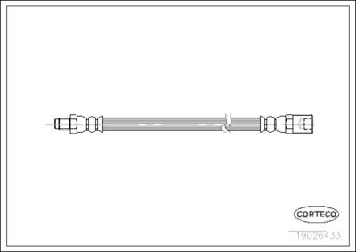 Тормозной шланг CORTECO 19026433 для IVECO DAILY
