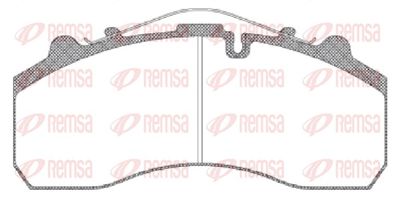 комплект спирачно феродо, дискови спирачки REMSA