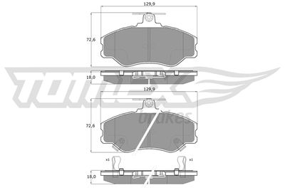 Bremsbelagsatz, Scheibenbremse