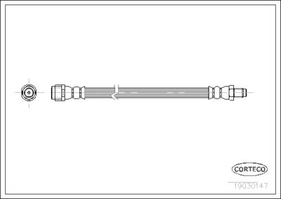 Тормозной шланг CORTECO 19030147 для MERCEDES-BENZ B-CLASS