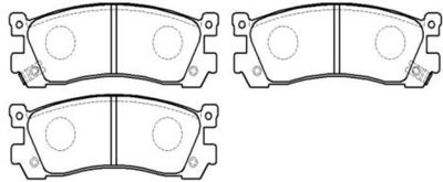 Комплект тормозных колодок, дисковый тормоз HSB GOLD HP8249 для MAZDA 929