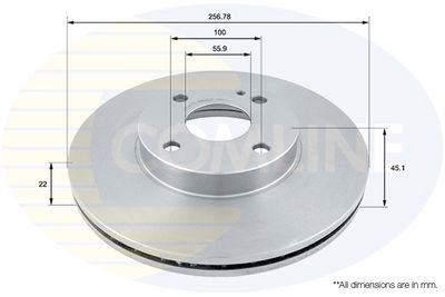 спирачен диск COMLINE ADC0413V