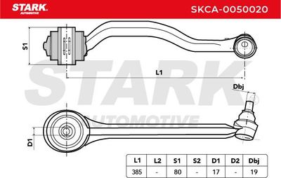 носач, окачване на колелата STARK SKCA-0050020