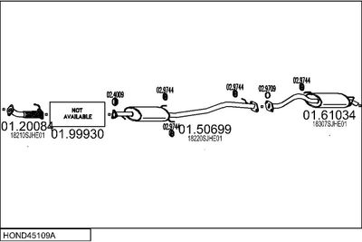 SISTEM DE ESAPAMENT MTS HOND45109A018231