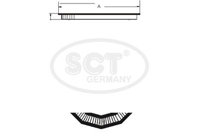 SCT - MANNOL SB 231 Воздушный фильтр  для MERCEDES-BENZ 190 (Мерседес 190)