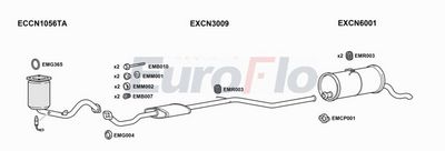 Układ wydechowy EUROFLO CNBERM166004A00