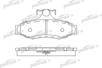 Комплект тормозных колодок, дисковый тормоз PATRON PBP1336 для SSANGYONG KORANDO