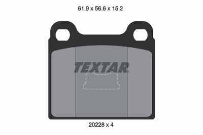 Комплект тормозных колодок, дисковый тормоз TEXTAR 2022803 для AUDI 50