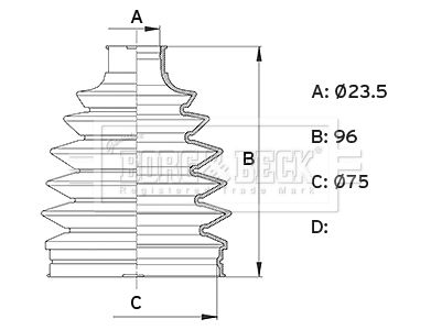 Bellow, drive shaft Borg & Beck BCB6415