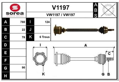 ANTRIEBSWELLE SNRA V1197