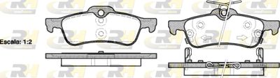 Комплект тормозных колодок, дисковый тормоз ROADHOUSE 2862.02 для DAIHATSU CHARADE