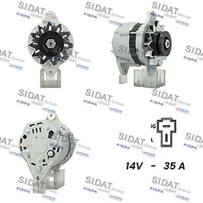 Генератор SIDAT A12HT0366A2 для NISSAN MICRA
