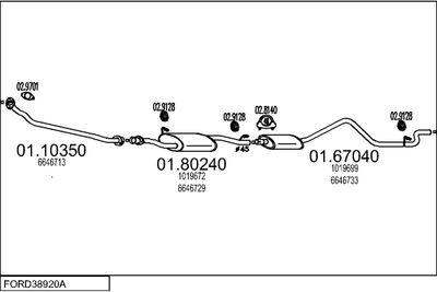 SISTEM DE ESAPAMENT MTS FORD38920A009187