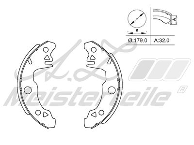 комплект спирачна челюст A.Z. Meisterteile AZMT-44-026-1363