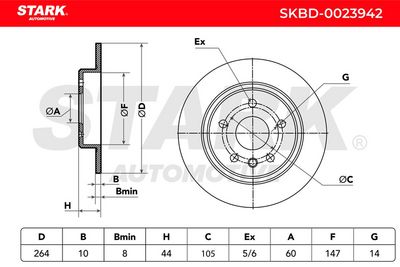 спирачен диск STARK SKBD-0023942