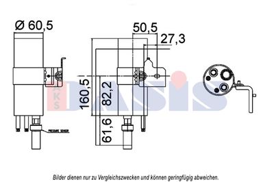 Осушитель, кондиционер AKS DASIS 800645N для FORD FIESTA