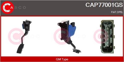 SET PEDALE CONDUCERE CASCO CAP77001GS