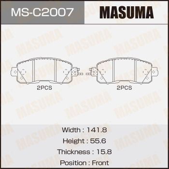 Комплект тормозных колодок MASUMA MS-C2007 для NISSAN LEAF