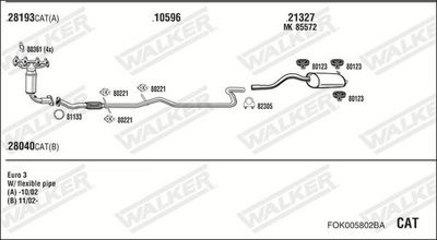 ABGASANLAGE WALKER FOK005802BA