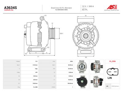 Alternátor AS-PL A3634S