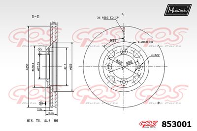 MAXTECH 853001 Тормозные диски  для MAZDA 626 II Hatchback (GC) 2.0