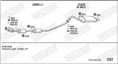 SISTEM DE ESAPAMENT WALKER TOH16378A