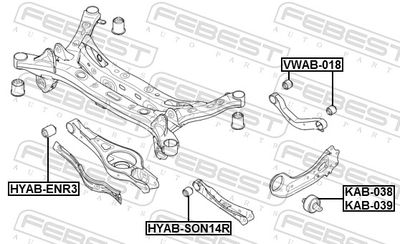 SUPORT TRAPEZ FEBEST KAB038 1