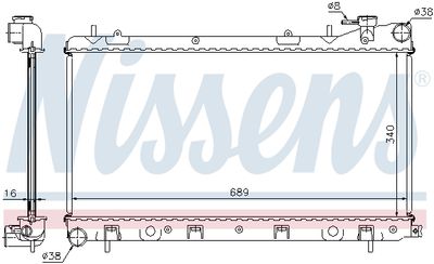 Radiator, engine cooling 67704A