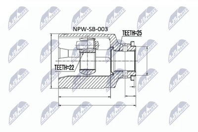 Zestaw przegubu, wał napędowy NTY NPW-SB-003