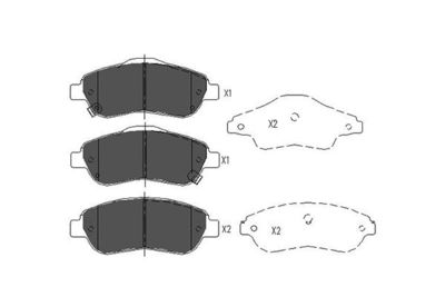 Brake Pad Set, disc brake KBP-2041