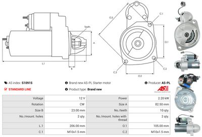 STARTER AS-PL S1091S 4