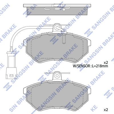 Комплект тормозных колодок, дисковый тормоз Hi-Q SP2005A для VW CORRADO