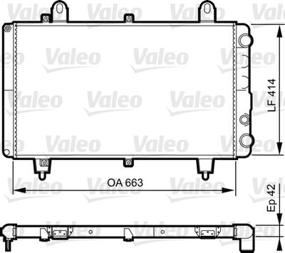 VALEO 883764 Радиатор охлаждения двигателя  для FIAT DUCATO (Фиат Дукато)
