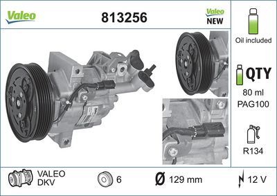 VALEO Compressor, airconditioning VALEO ORIGINS NEW OE TECHNOLOGY (813256)