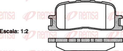 Комплект тормозных колодок, дисковый тормоз REMSA 0854.00 для CHERY ELARA