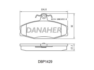 DANAHER DBP1429 Тормозные колодки и сигнализаторы  для SKODA FELICIA (Шкода Феликиа)