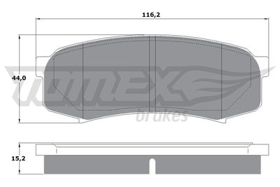 Комплект тормозных колодок, дисковый тормоз TOMEX Brakes TX 13-83 для LEXUS GX