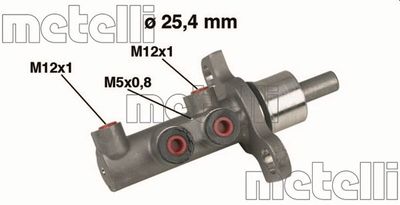 Главный тормозной цилиндр METELLI 05-0439 для ALFA ROMEO 159