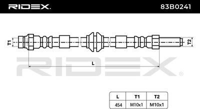 спирачен маркуч RIDEX 83B0241