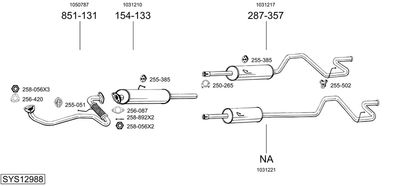 SISTEM DE ESAPAMENT BOSAL SYS12988