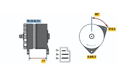 Alternator 0 986 044 601